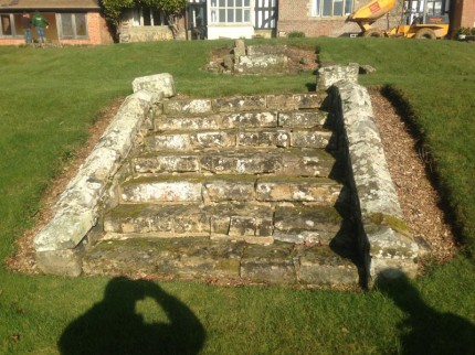Reclaimed Stone Steps and Coping