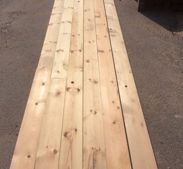 6" re-sawn pine floor boards