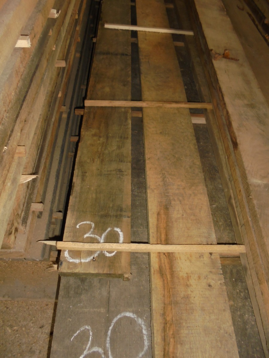 30mm rough sawn green oak board - Authentic Reclamation