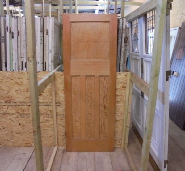 reclaimed varnished 1930s 1 over 3 panel door