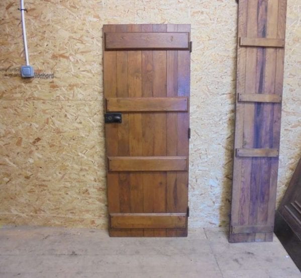 salvaged and varnished ledge door