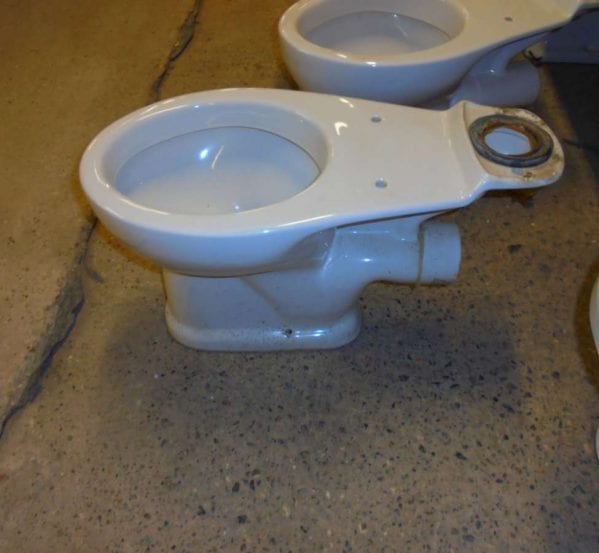 a reclaimed toilet bowl