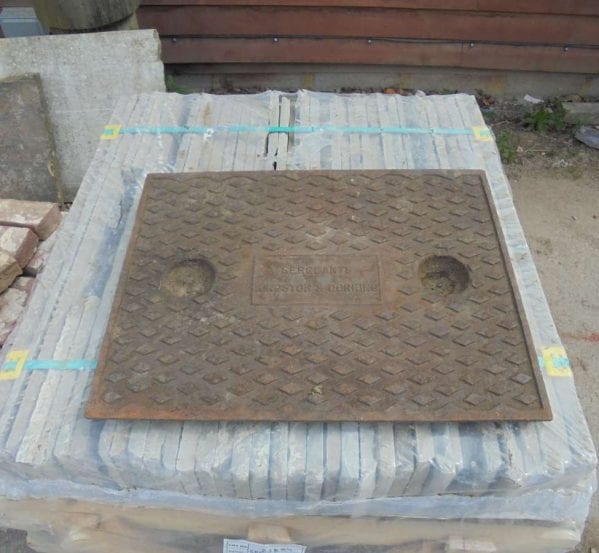 Reclaimed Square Man Hole Cover