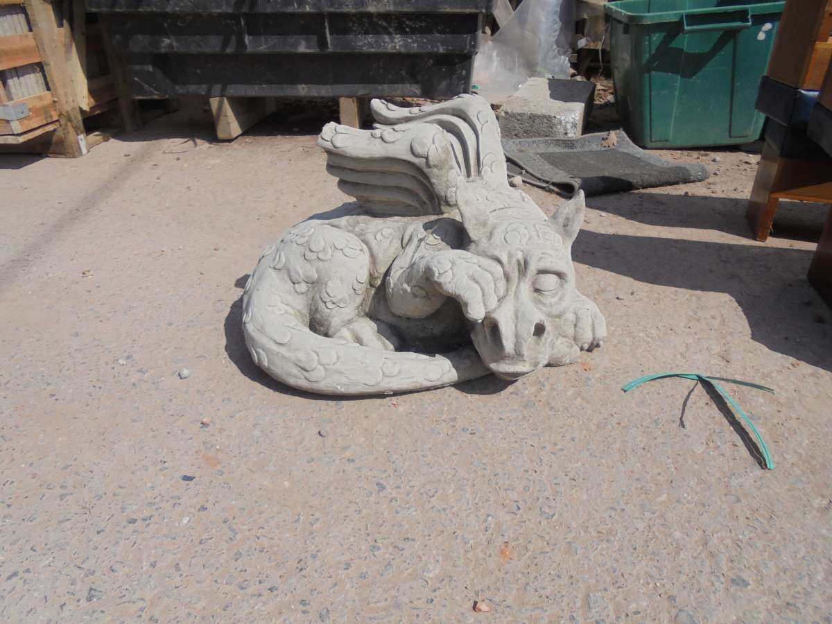 Reclaimed Stone Garden Dragon - Authentic Reclamation