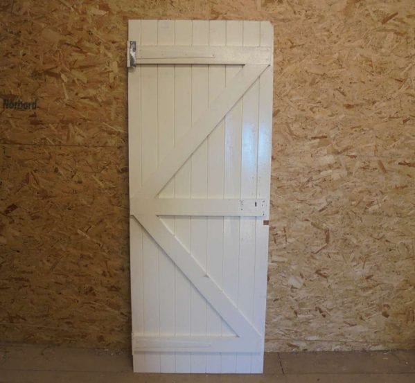 Reclaimed Painted Ledge and Brace Door