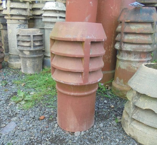 Small Terracotta Louvered Chimney Pot