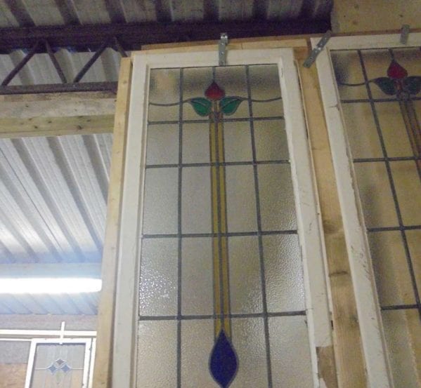 Extended rose stain glass windows