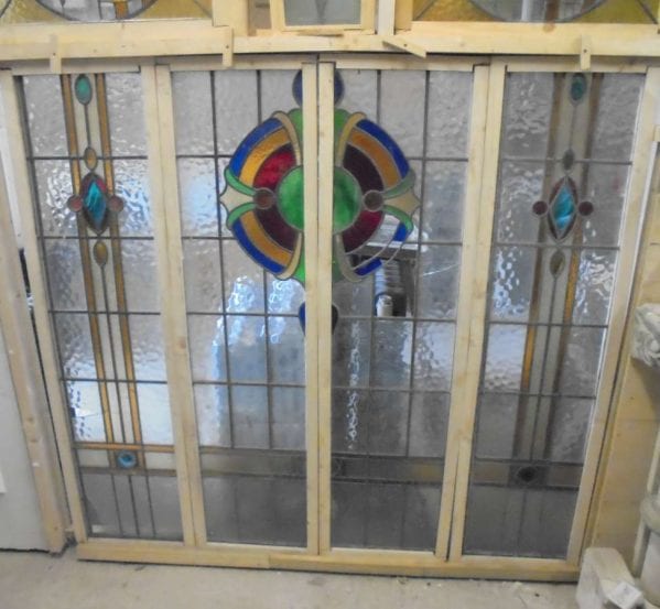 Four pane feature stained glass window