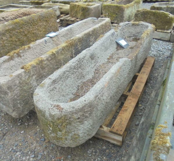 Reclaimed long stone trough