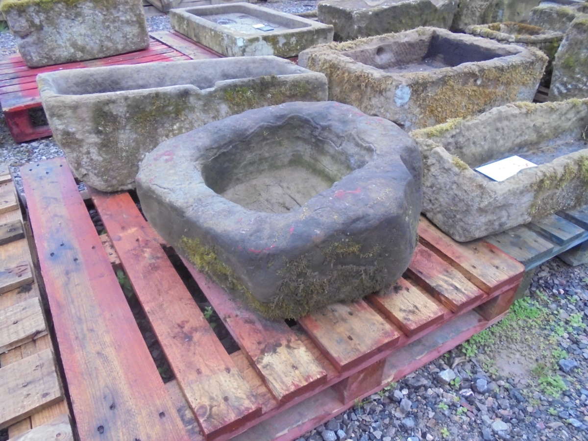 A Reclaimed Rounded Stone Trough for sale at Authentic Reclamation