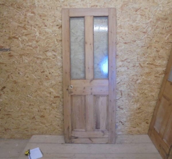 Reclaimed Half Glazed 4 Panel Door