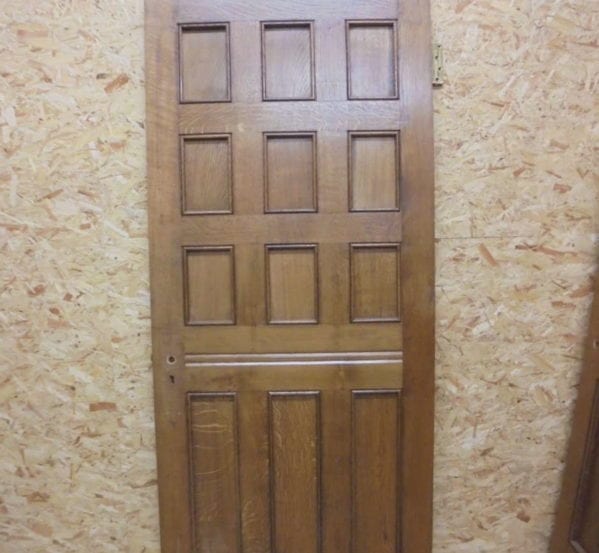 Oak 12 Panel Door + Key