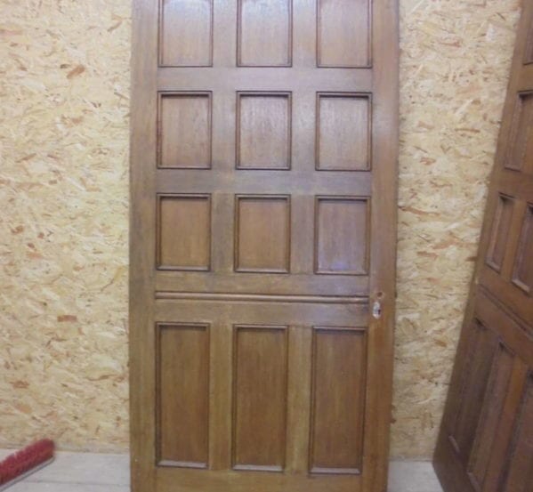 Large Dark 12 Panel Oak Door