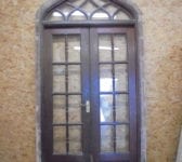 Oak Gothic Revival Glazed Double Doors