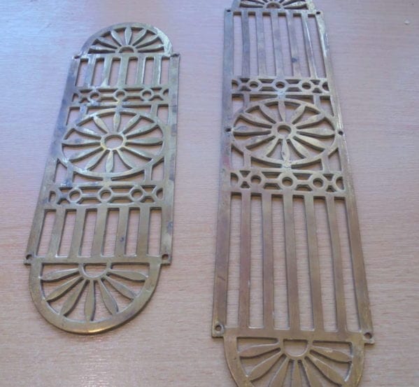Sun-Ray Brass Decorative Push Plates