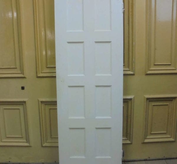 Narrow 8 Panelled Door Painted White