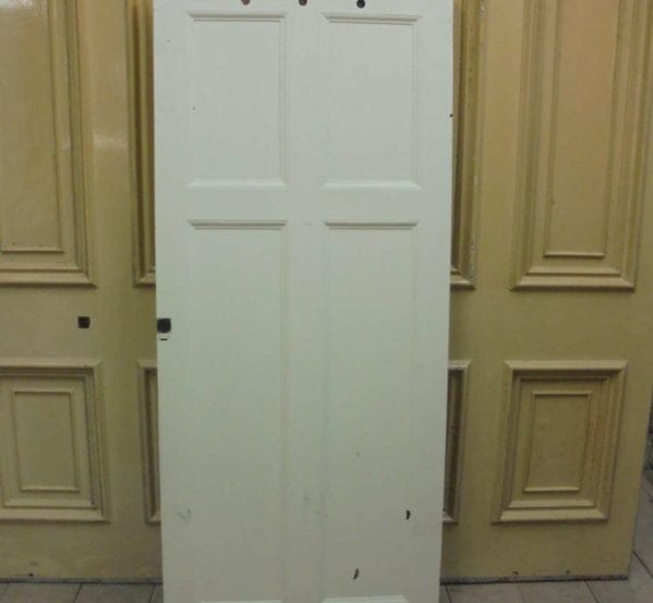 White Painted 4 Panelled Door with Ventilation Holes