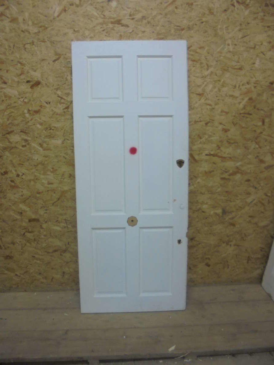 White Painted 6 Panel Door Authentic Reclamation