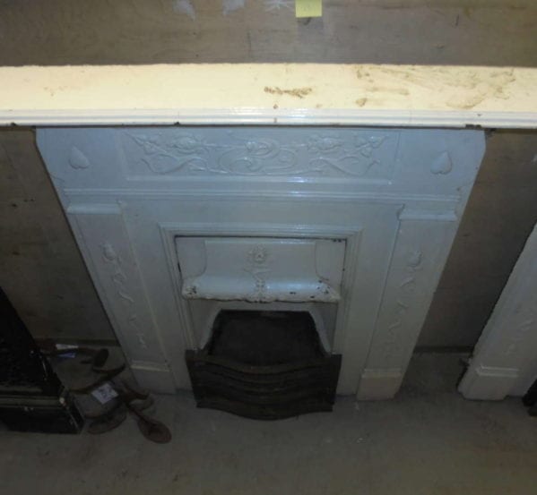 Metal Reclaimed Fire Surround Painted White