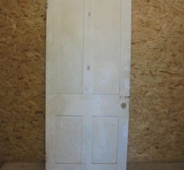 White Half Plain-inlay 4 Panel Door