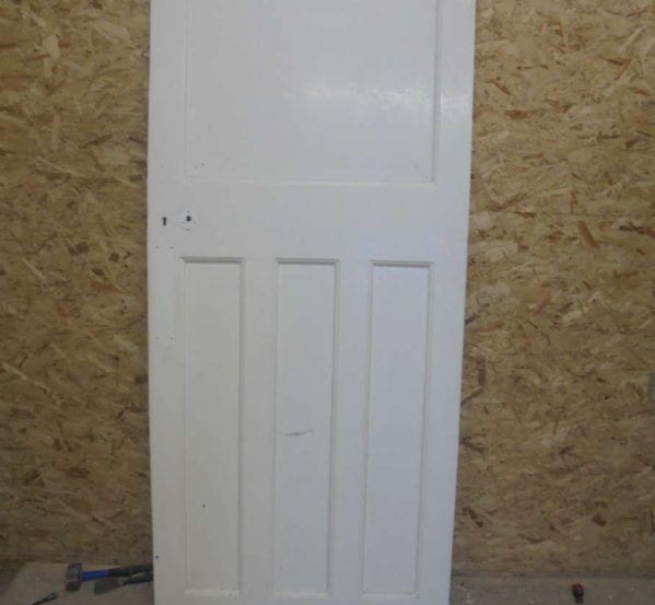 Attractive 4 Panelled White Painted Door