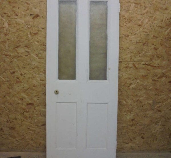 Half Glazed 4 Panel White Painted Door