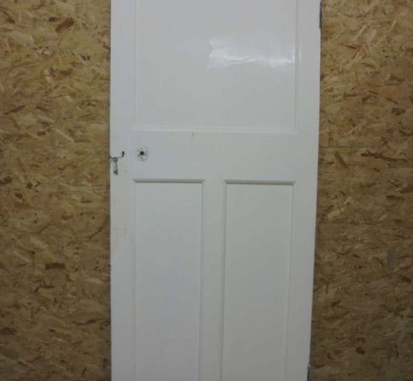 White Painted 1 over 2 Panelled Door