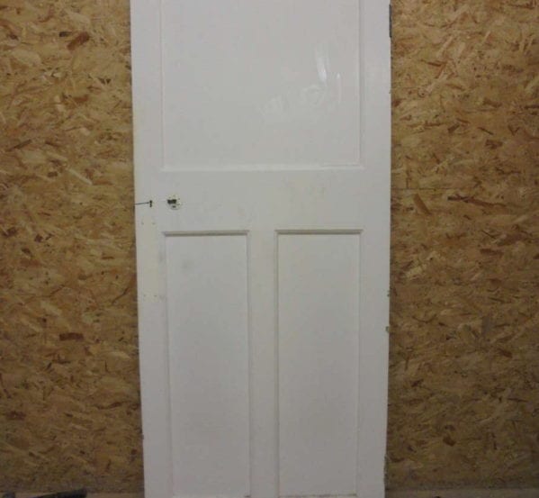 White Painted 3 Panel Door