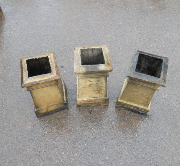 Square Base Buff Chimney Pots