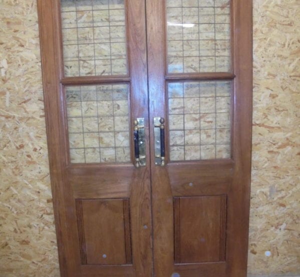 Half Glazed Large Oak Double Doors