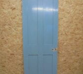 Attractive Blue Painted 4 Panel Door