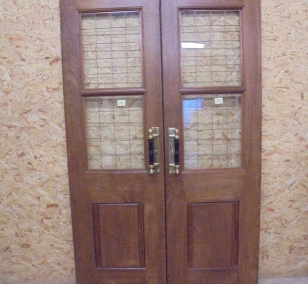 Solid Oak Half Glazed Double Doors