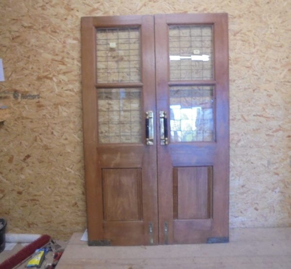 Oak Solid Half Glazed Double Doors