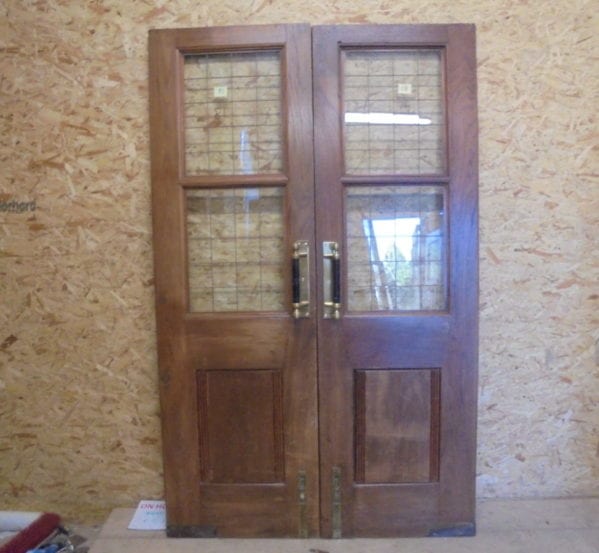 Half Glazed Solid Oak Pub Double Doors
