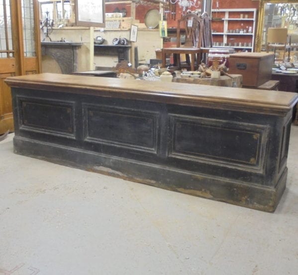 Large Wooden Mid Victorian Shop Counter