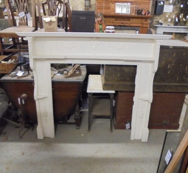 White Painted Wooden Fire Surround