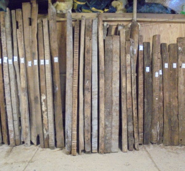 Mixed Sized Reclaimed Oak Rafters