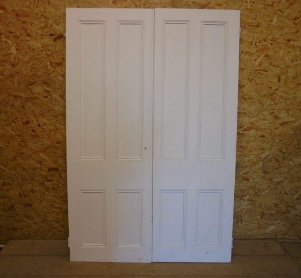 White 4 Panelled Cupboard Pair Doors