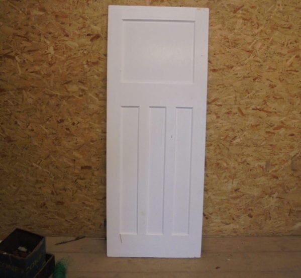 1 Over 3 Panelled White Painted Door
