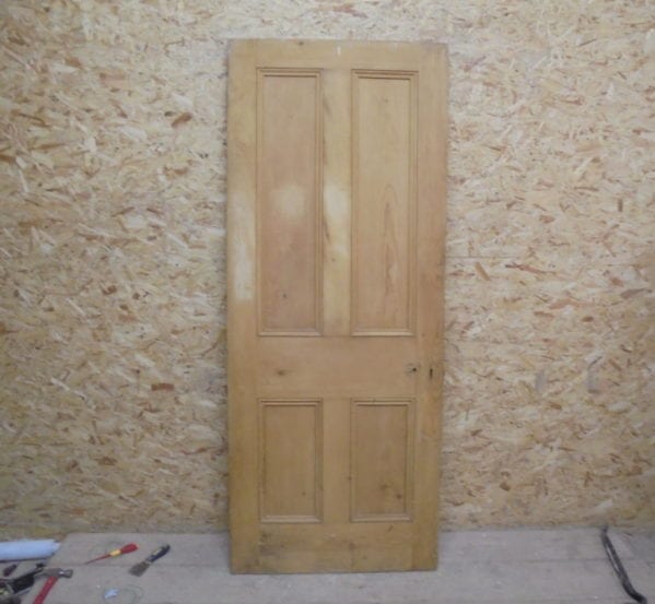 Solid Stripped 4 Panelled Door