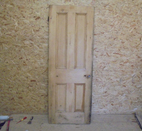 Nice Stripped 4 Panelled Door
