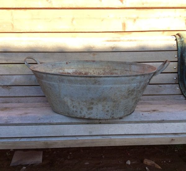 Large Galvanised Tin Bucket