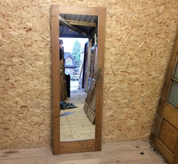 Reclaimed Body Length Mirror Oak Door