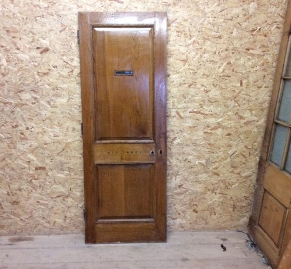 Reclaimed Varnished Billiards Oak Door