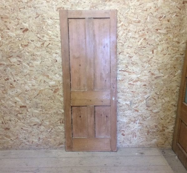 Stripped 4 Panelled Reclaimed Pine Door
