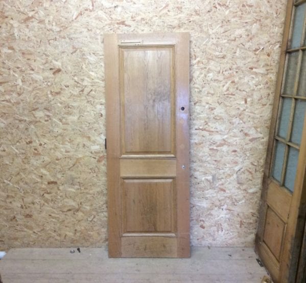 Reclaimed 2 Panelled Fully Beaded Oak Door