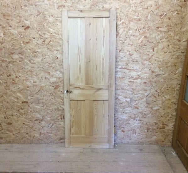 Stripped Reclaimed 4 Panel Pine Door