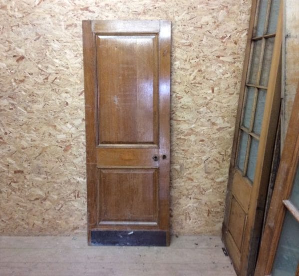Reclaimed 2 Panelled Varnished Oak Door