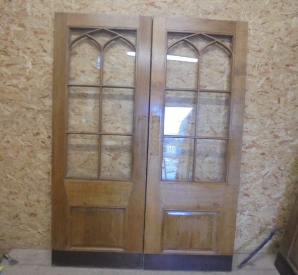 Pair Of Wentworth Half Glazed Oak Double Doors