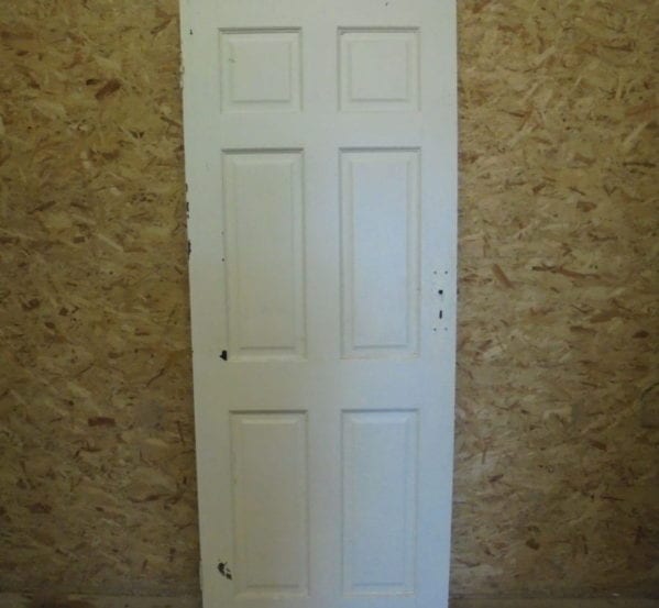 Attractive White Painted 6 Panelled Door